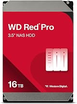 WD Red Pro 16TB NAS 3.5 inch Internal Hard Drive 7200 RPM CMR SATA 6Gb/s