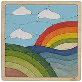 Rainbow Puzzle for Kids | 26 Pieces Wooden Jigsaw Puzzle | Learning Toy and Gift for Boys Girls Ages 3 Years and Above