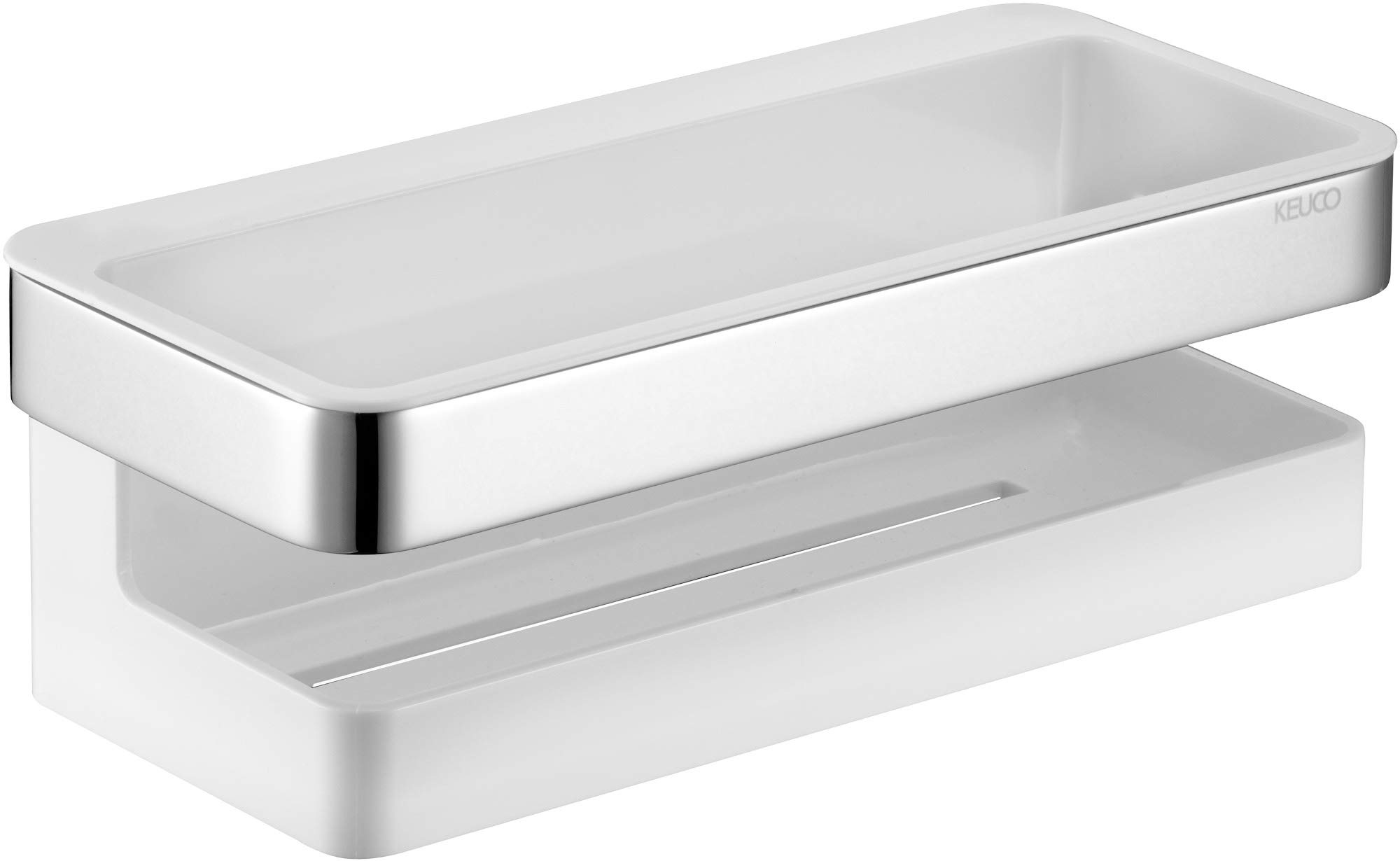 Keuco 12758010000 Shower Basket Synthetic Insert - Chrome/ White