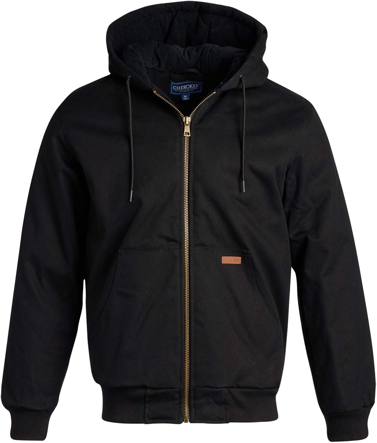 CHEROKEE Men’s Workwear Outerwear – Duck Canvas Heavyweight Hooded Jacket (Plus: Clothing