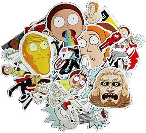 50pcs and 85pcs Drama Rick and Morty Stickers Decal For Snowboard Laptop Luggage Car Fridge DIY Styling Vinyl Home Decor Make Your Home Look New and Unique (85 PC)