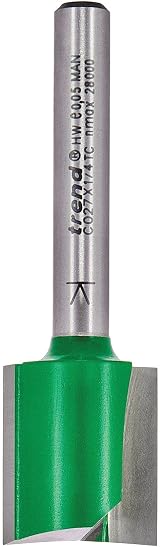 Trend Trend CraftPro Straight Two Flute Router Cutter 1/4 Shank 9.5mm view 2