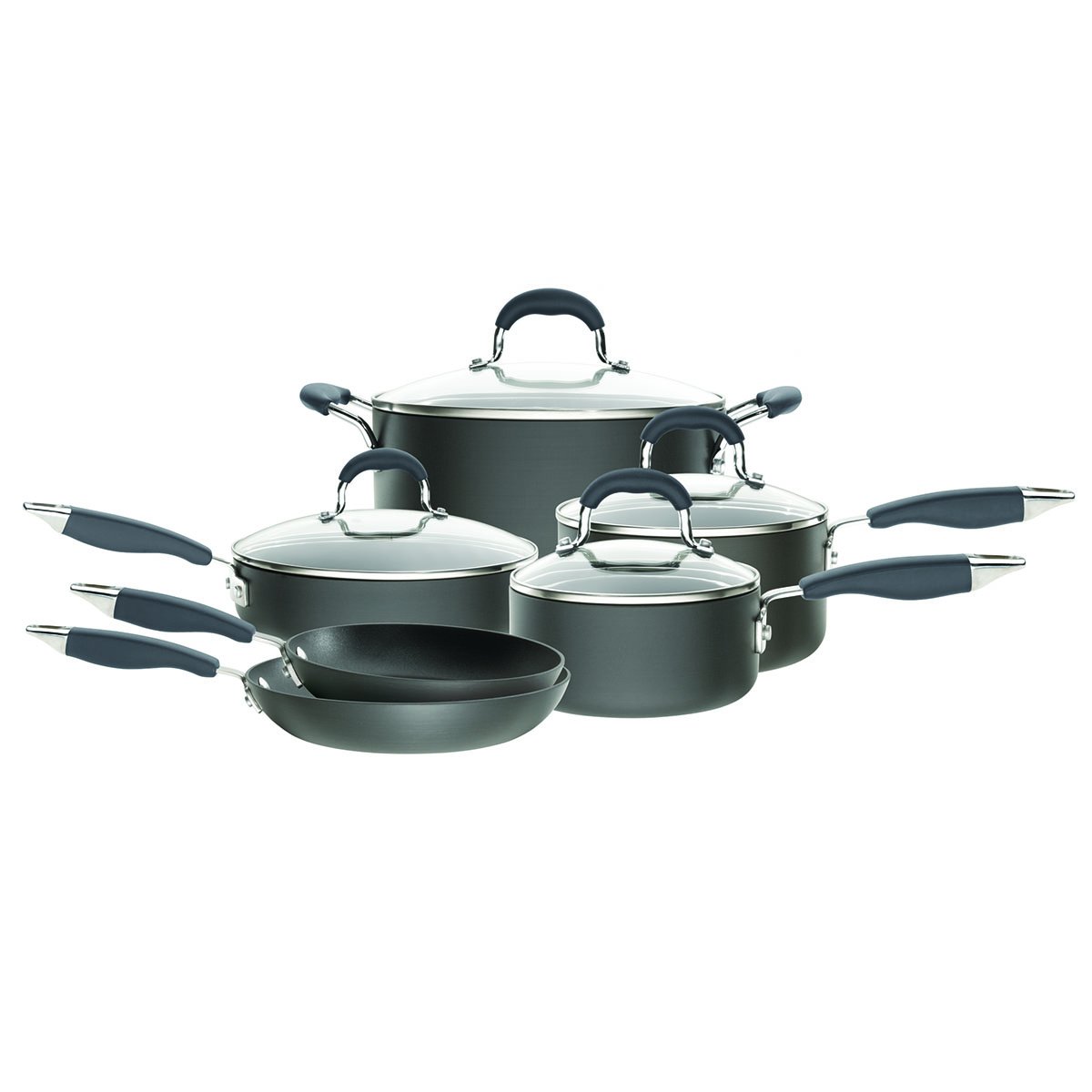 Oneida Gourmet Pro Hard Anodized 10Piece Set Cookware Sets Kitchen & Dining