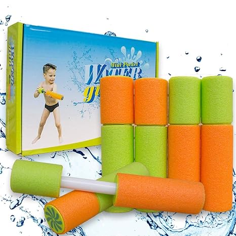 6 Stück Wasserpistolen Set - 38cm Schaumstoff Für Kinder Pool & Strand