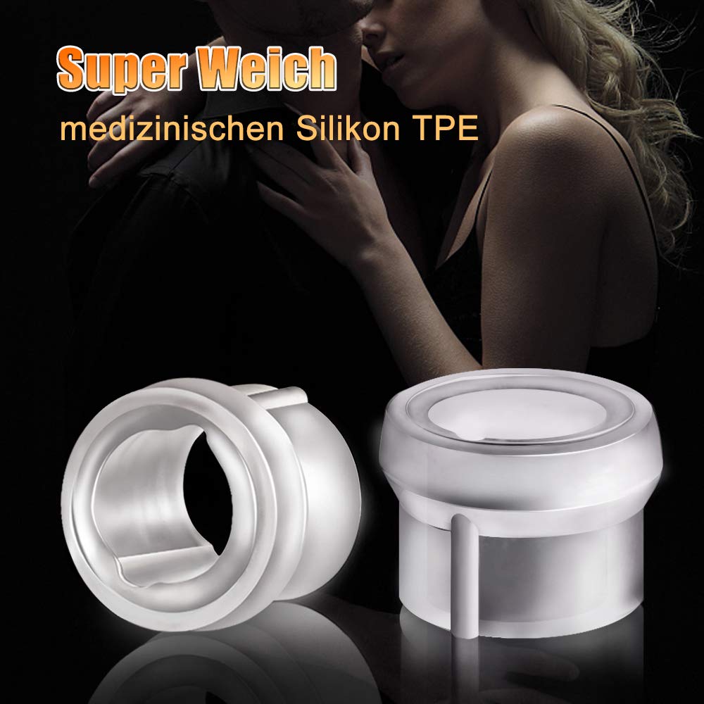 FONDLOVE Penisringe Vorhaut Zurückhalte Cockringe zur Potenzsteigerung Medizinisches Silikon Zwei