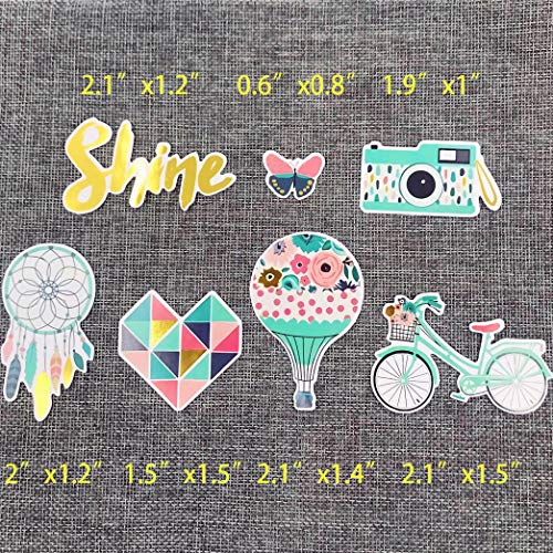 Scrapbook Stickers,33pcs Cardstock Stickers Spring Stickers Floral Stickers Decorative Masking Stickers for Personalize Laptop Scrapbook Daily Planner and Craft - Thumbnail 3