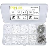 PB1.25 Male and Female Connectors and Crimp Terminal kit Compatible with Molex PicoBlade Connectors Plugs 1.25mm Pitch for Pi