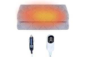 Heated Car Blanket - 12-Volt Plug in Heating Throw, Warm Electric Blanket | Auto Charging Heated Blanket, Electric Heated Tra
