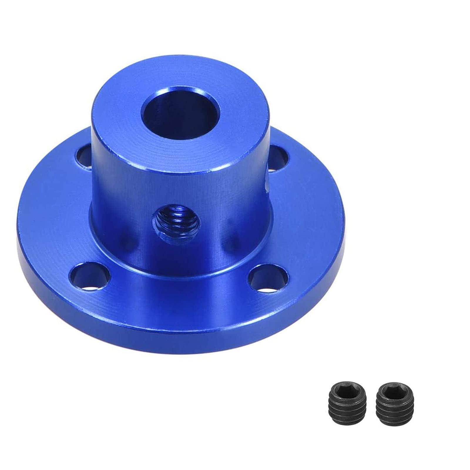 TA-VIGOR 6mm Rigid Flange Coupling H15xD15mm Motor Guide Shaft Coupler Motor Connector, Aluminum Alloy Shaft Axis Fittings for DIY RC Model Motors, Blue