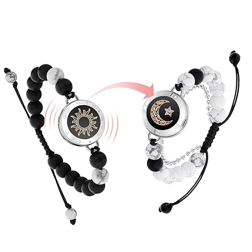 TOTWOO Long Distance Bracelets for Couples, Vibration Light Up - Main Image