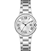 KNISKRED Classic Watch for Women with Vintage Roman Numerals and Solid Stainless Steel Band Ladies Casual Watch
