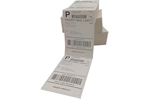 VIECAM 4x6 (100x150mm) Fanfold Direct Thermal Shipping Labels (8 Stacks | 4000 Labels)