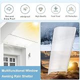 AKWQPY Outdoor Canopy Awning, Clear Polycarbonate Rain Protection view 4