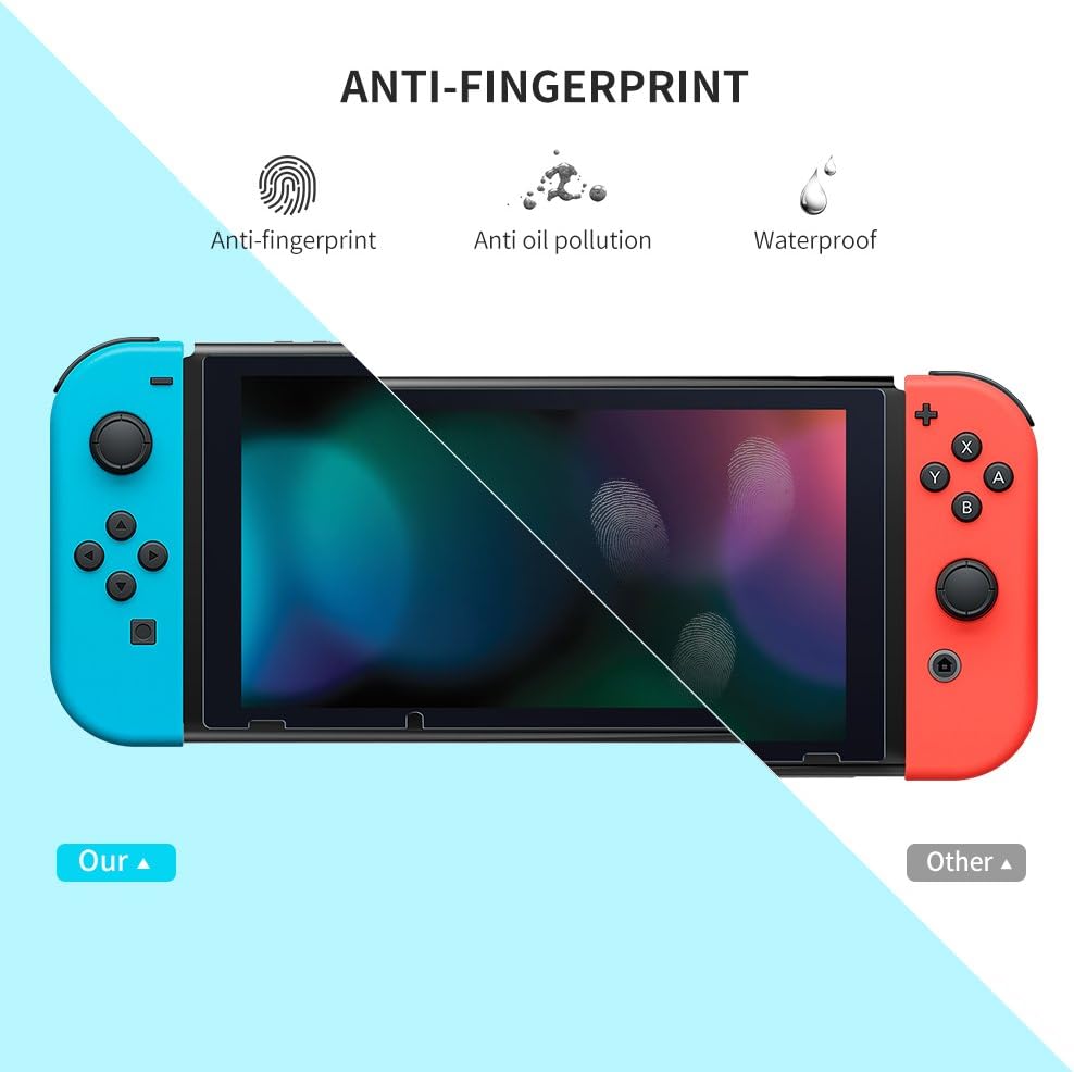 UGREEN Switch Screen Protector for Nintendo Switch Tempered Glass 2 Pack Screen Saver Protector Film with Transparent HD Clear Anti-Scratch: Electronics