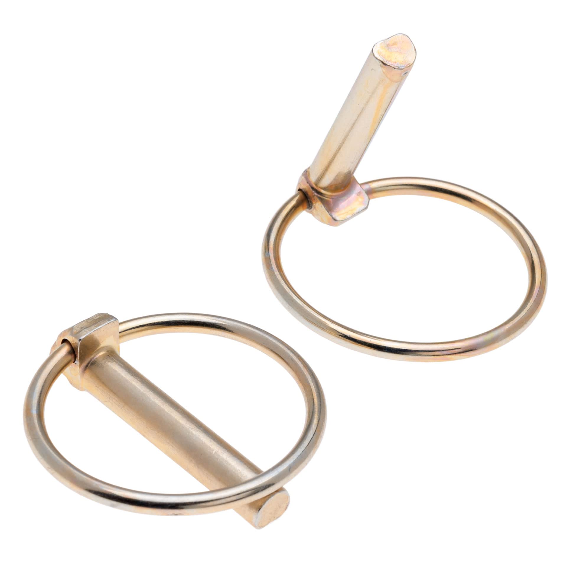 8x41mm Linchpin (Pack of 2), Lynch Retaining Pin, Lynch-pin, O-Type Safety pin, Shaft Locking Linch Pin, Clip Pin with Ring, DIN11023 Axle Pin for Tractor, Trailer, Truck, Mower, PTO, Digger, Boat