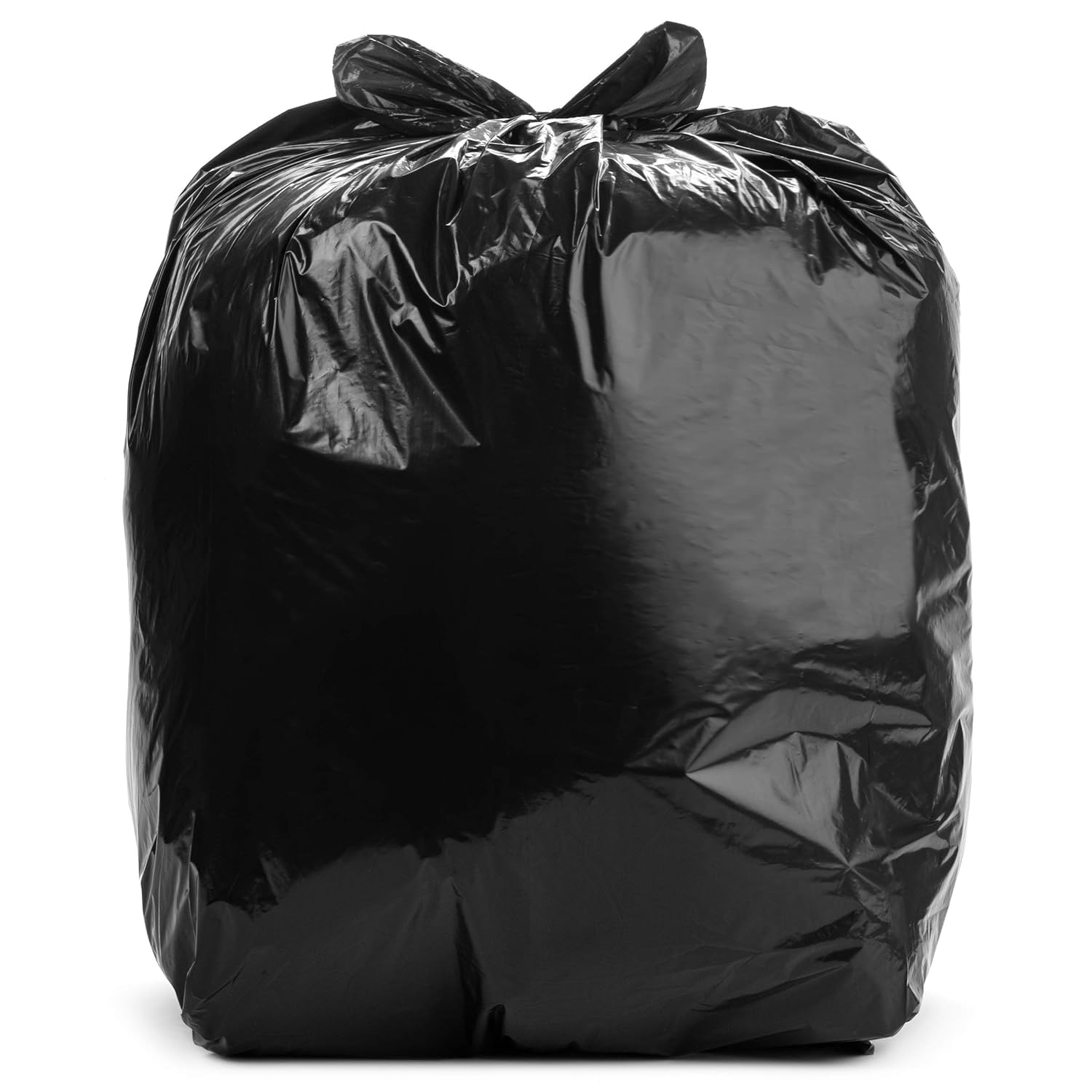 Photo 1 of Aluf Plastics 20-30 Gallon Trash Bags - (100 Count) 1.1 MIL (Equiv) Low Density Plastic Garbage Bags - 30" by 36" for Home, Kitchen, Office Commercial Industrial, Black