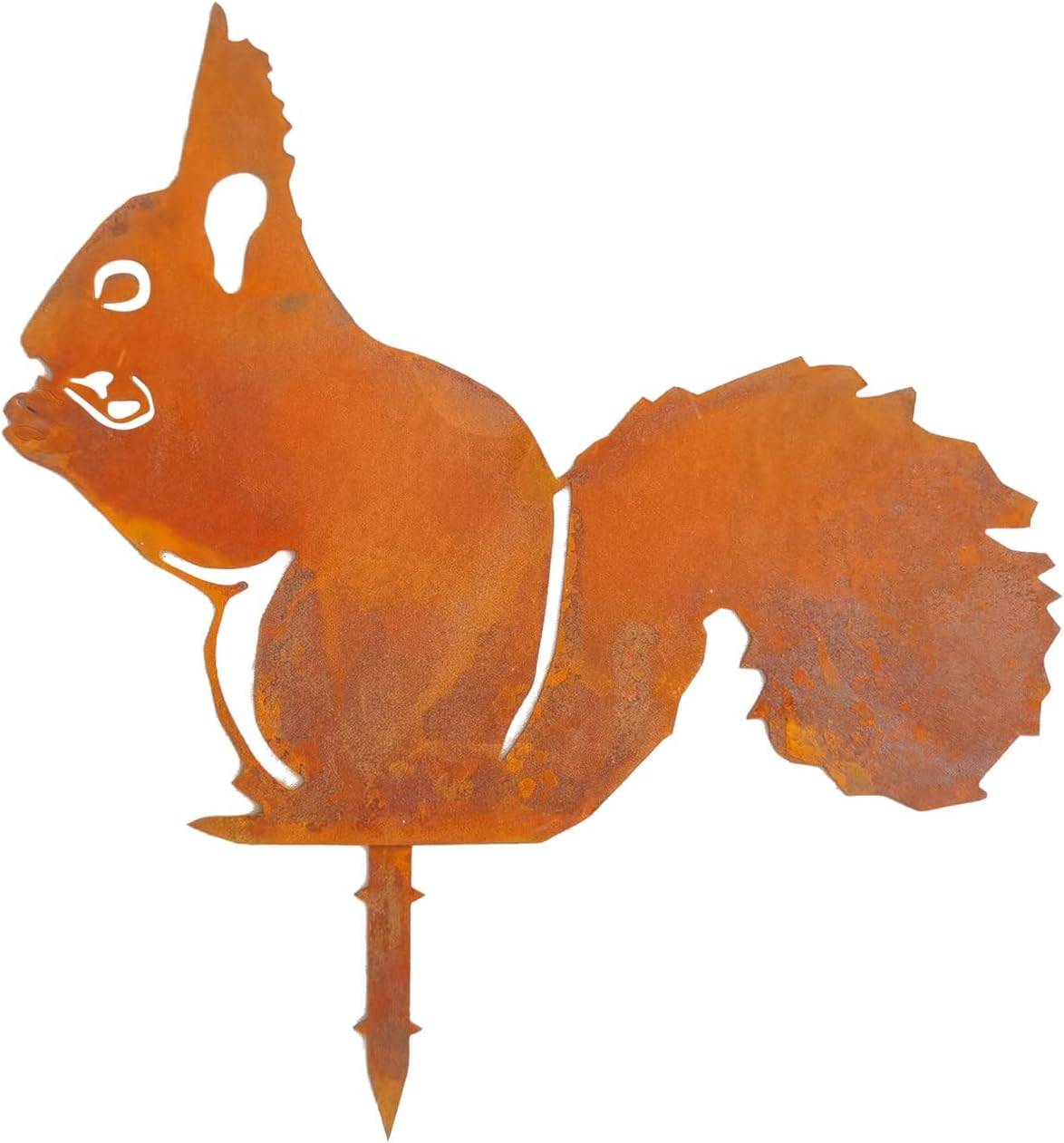 Decorative Garden Stakes - GZGNEEVL Garden Decoration Rusty Animal Garden Metal Yard Art Corten Steel Outdoor Decor Squirrel Yard Decor Handmade Decor