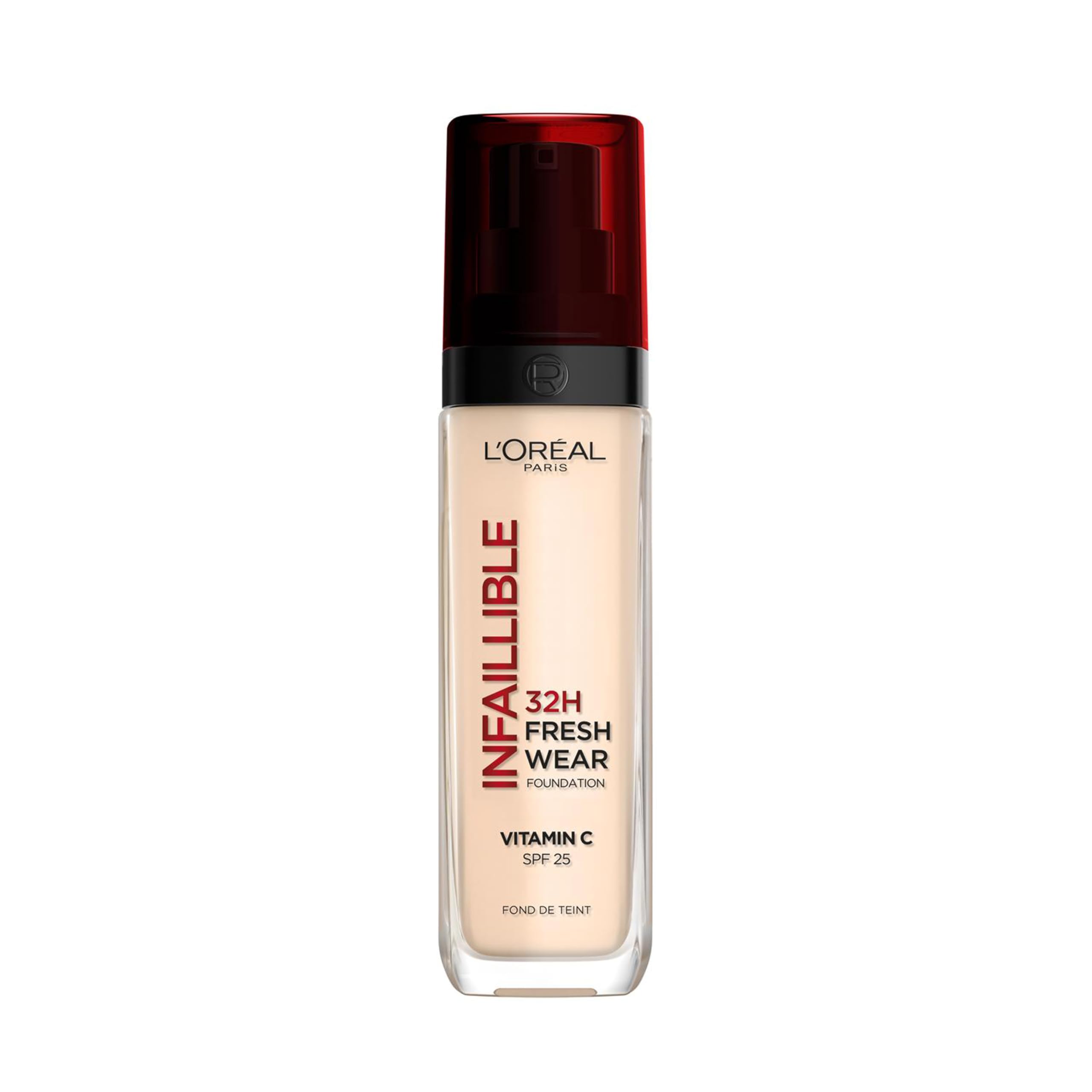 L'Oréal Paris Liquid Foundation, Hydrarting Full Coverage, Lasting Wear, Water & Transfer-Proof, Lightweight, Fresh, Dewy & Glowing Skin, With Vitamin C and SPF 25, Shade: 10