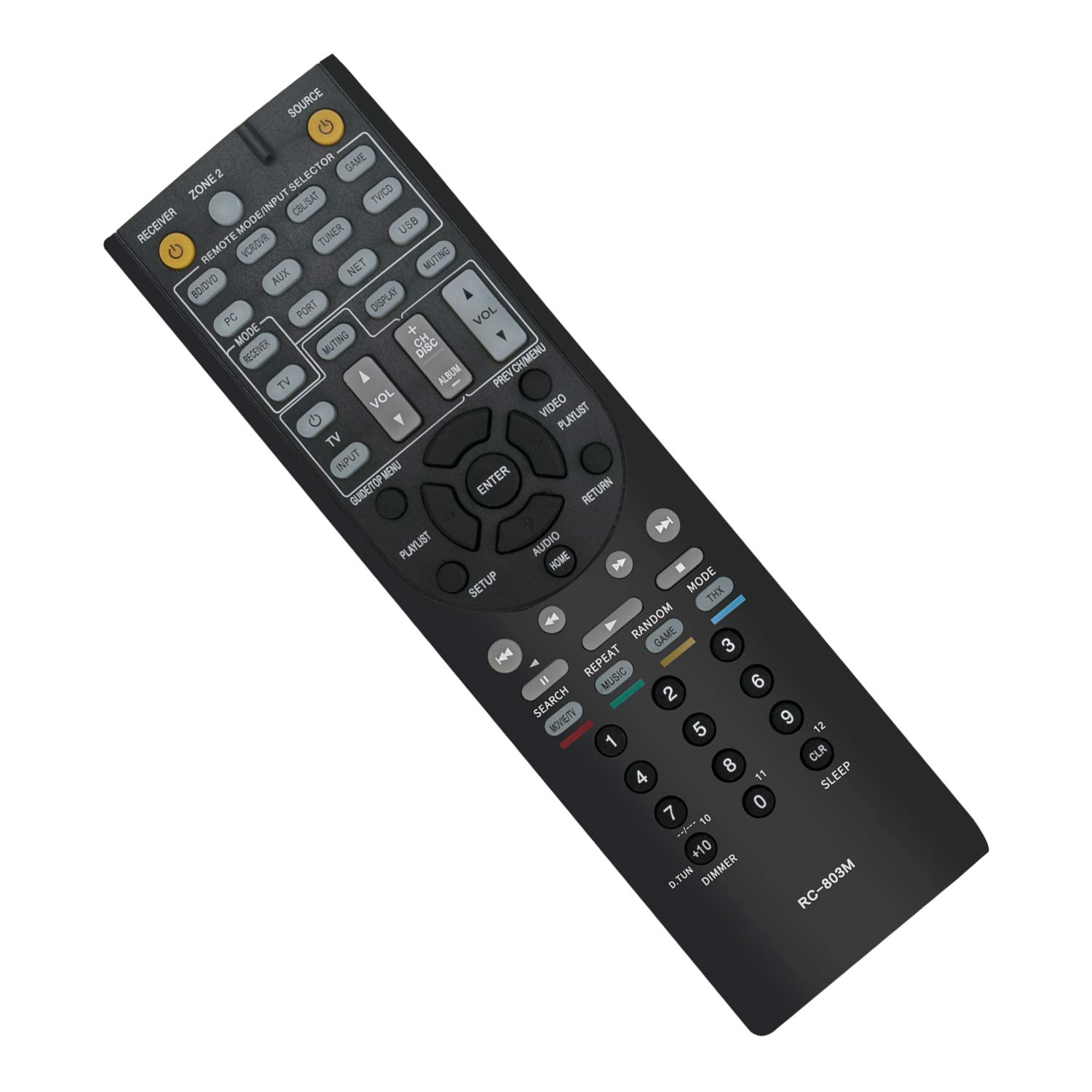 VINABTY RC-803M Remote Control Replacement for ONKYO AV Receiver HT-S7409 HT-S8409 TX-NR609 24140801 TX-NR609B HT-R690 HT-R990 HT-S7400 HT-S8400 HT-S9400 HT-S9400THX HT-RC360 M5000R TX-NR509 Remote
