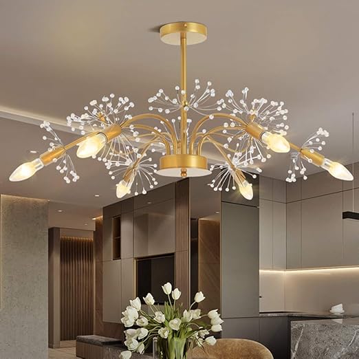 lampara de techo moderna con 7 lamparas