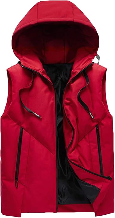 Mens sleeveless jacket with hood Clearance