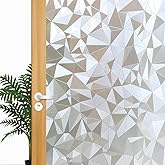 Decorative Privacy Window Film, 3D Window Tint Stained Glass Door Film Static Cling Reflective Window Decal/Privacy Protectio