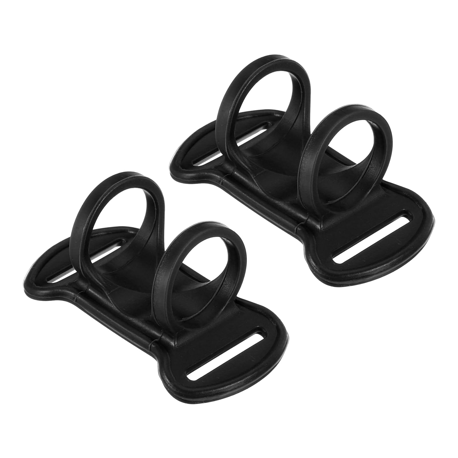 PATIKIL Headlamp Flashlight Holder, 2 Pcs Silicone Soft High Elastic Hands-Free Head Lamp Stand Replacement for Flashlight Outside Camping Riding, Black