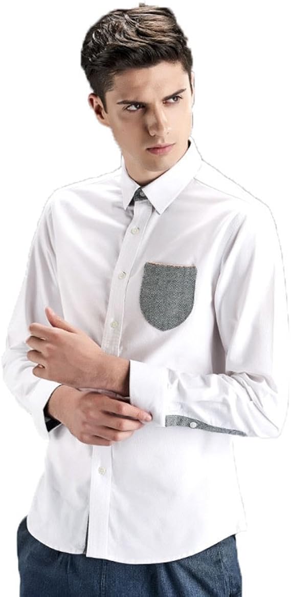 Amazon ファイン ショップ ワイシャツ メンズ 長袖 オフィス 綿 形態安定 スリム 無地 洗える ノーアイロン 細身 刺繍入り 平板正装 カジュアル 通気 フォーマル 肌触り良い ホワイト ピンク ネイビー シャツ 通販
