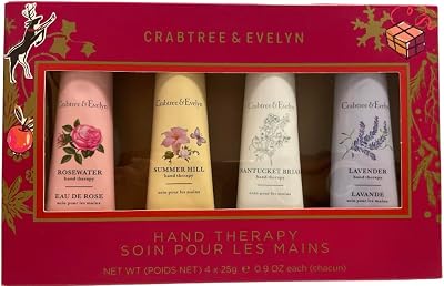 Crabtree & Evelyn Hand Therapy Rosewater Summer Hill Nantucket Lavender 0.9oz x4