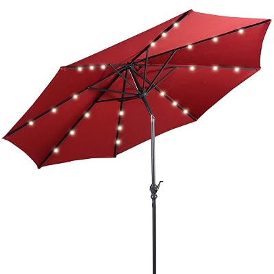giantex 10ft outdoor patio umbrella Buy 10 ft Offset with 112 Solar Lights simple structure is convenient to disassemble and assemble. Buy 10ft Patio Umbrella with