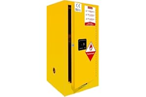 POWKOL 66 Gal Fireproof Flammable Storage Fireproof Cabinet, Galvanized Steel Material with Adjustable Shelf and Locks