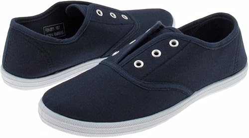 ladies canvas slip on shoes