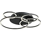 AFX Orbit 24'' LED Semi Flush Mount - 120V - 57W - 5 CCT - Black