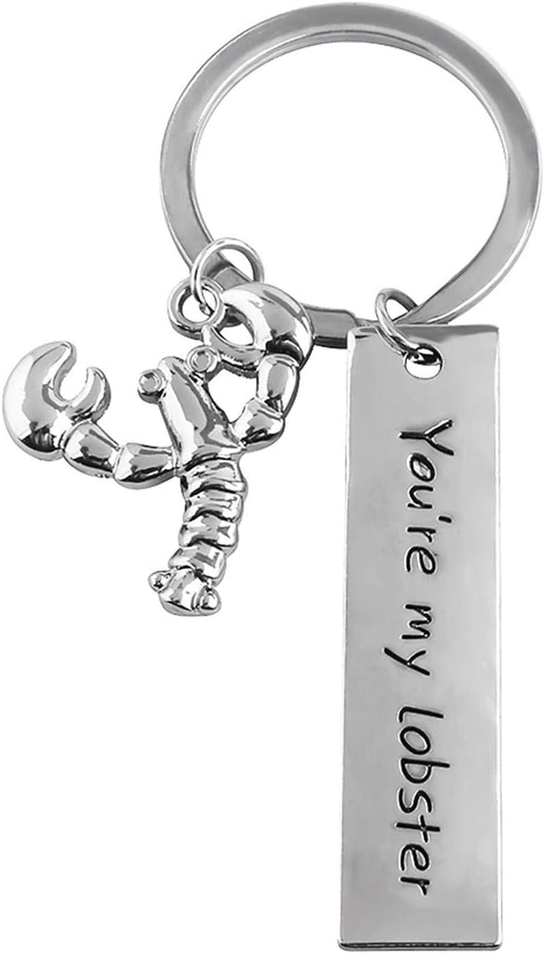 zhengao Pragmatic you are my lobster letter tag Keychain Quick Release Detachable Key Rings Luxuriant in Design
