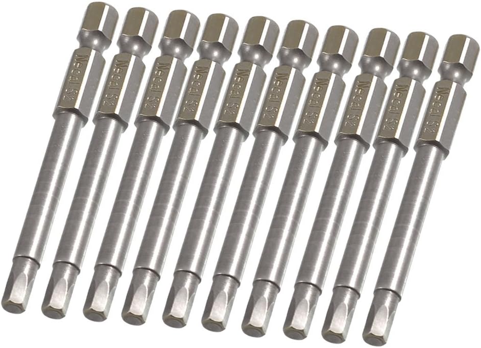 10 Pcs 1/4" x 65mm x 4.6mm x 4mm Hex Hexagon Screwdriver Bits