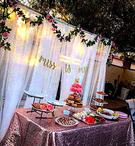 Miss to Mrs Gold Glitter Cursive Banner with Diamond Ring Decoration | bachelorette party bridal sho - //coolthings.us