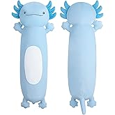 Dalmao 36 inch Cute Giant Blue Axolotl Plush Soft Body Pillow, Large Axolotl Stuffed Animals Toy, Squishy Plushies Gifts for Kids Boys Girls Birthday, Valentine's