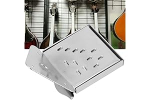 Odorkle Mandolin Cable Pull Board Steel Material Shiny Chrome Tailpiece Replacement for 8 10 12 Loop End String Musicians (QB