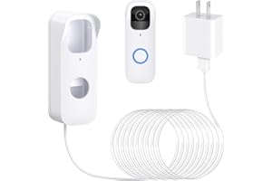 DELILYN Power Cable with Adapter for Blink Video Doorbell (Replace Battery), Doorbell Transformer with 16.4ft/5m Weatherproof Cable, Charging Your Blink Video Doorbell -White…