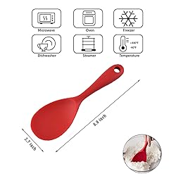 Silicone Rice Paddle Spoon Set of 2,Non Stick Heat