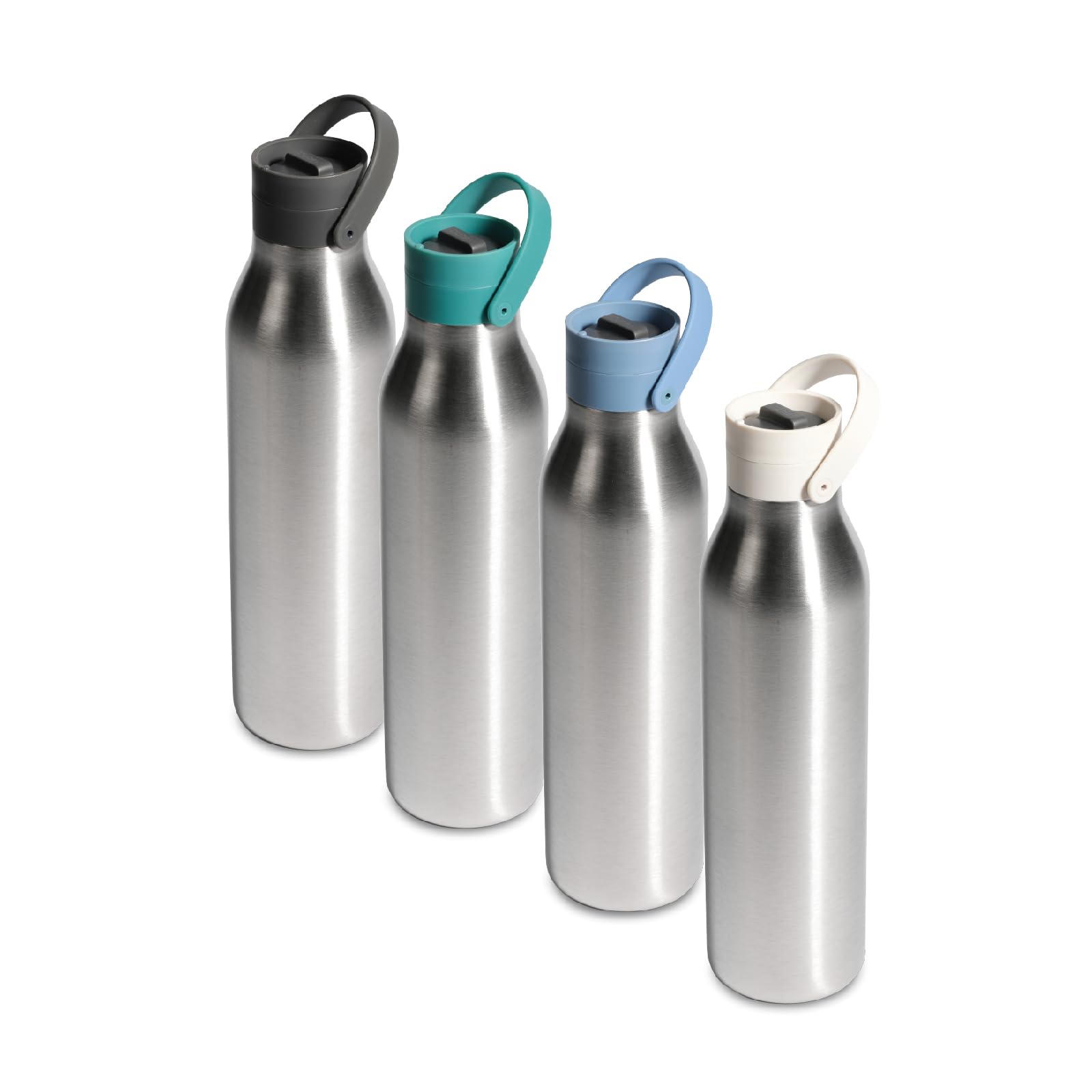 Circular&Co (Previous Generation) 750ml Stainless Steel Reusable Water Bottle – Insulated, Double Walled – Leakproof Lockable Lid – Dishwasher Safe, BPA & Melamine Free (Pebble White)