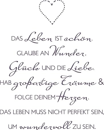 Grazdesign Motiv Das Leben Ist Schön Wandtattoo Für