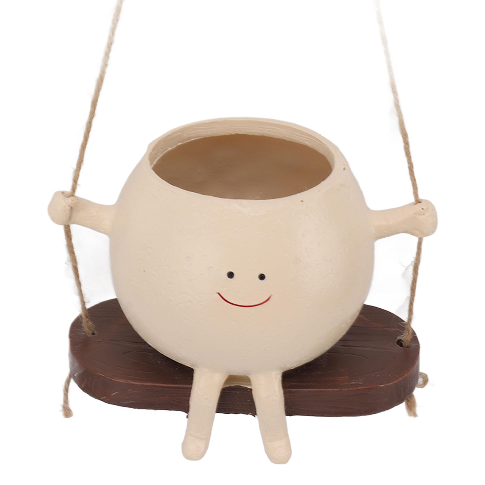 Hanging Flower Pot with Rocking Smiling Face, Cute Garden Planter for Outdoor Plants & Decor - Durable Hanging Planters for Patio Balcony Garden Yard