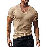 Muscle Men’s V Neck Shirts Casual Short Sleeve Gym Athletic T Shirt Fashion Tee Top Workout Bodybuilding Shirts