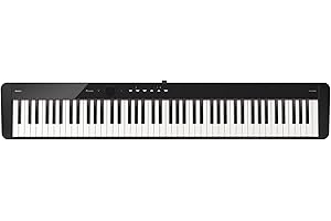 Casio Privia PX-S5000 Portable Digital Piano with 88 Hybrid Weighted Keys, 23 Tones, Touch Sensor Controls, Sustain Pedal, Bluetooth, USB, AC Adapter, 16W Speakers, Gloss Black Finish (PX-S5000BK)