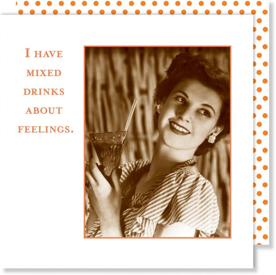 Shannon Martin Design 20-Count 3-Ply Paper Beverage Napkins, Mixed Drink Feelings