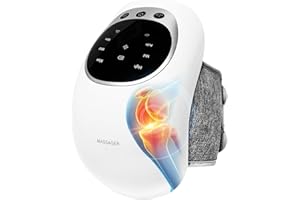 RELAXYO Knee Massager with Heat - Cordless Knee Massager with Multi-Function LED Screen, Adjustable Temperature, 3 Heating Level and Vibrating to Massage From Portable Knee Massager,Gifts for Elder,Mom, Dad
