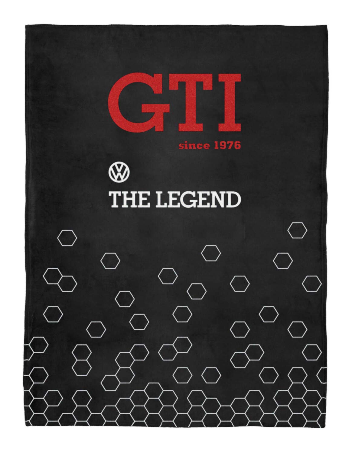 BRISA VW CollectioBRISA VW Collection Volkswagen Soft Cuddly fluffy Fleece Blanket throw in T1 Bus & Beetle Design (150x200 cm/59x78.7 in.) (GTI/Black)