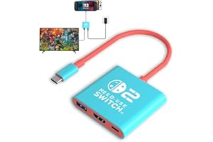 Switch 2 Dock for Nintendo Switch Docking Station,Portable Nintendo TV Adapter Compatible Steam Deck/Switch2/OLED/Support Swi