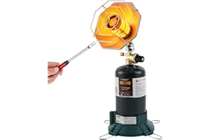 Propane Heater 6200BTU, Camping Portable Outdoor Heater with USB Lighter and Cylinder Stand, for Outdoor Space, Patio, Finshi